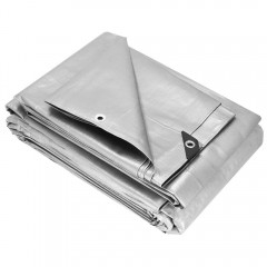Prelata 5 x 6 m, calitate TOP, 220 g/mp, material dublu cu inele din 25 in 25 cm + cordelina 20 m