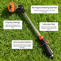 Lance de stropit cu 10 functii, cap articulat si tija, 40 cm, rotire 180 grade