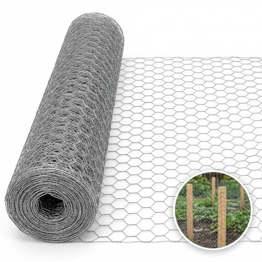 Plasa rabitz latime 1 metru x lungime 50 metri dimensiune ochi 25 mm x 25mm grosime 0.60 mm