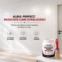 Vopsea lavabila pentru reparatii rapide + pensula aplicare, 500 ml - pentru interior Vopsea lavabila pentru reparatii rapide + pensula aplicare, 500 ml - pentru interior