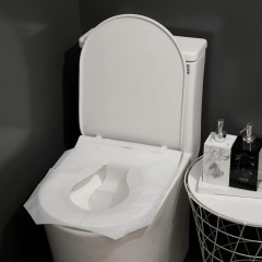 Set 100 protectii igienice pentru colac de toaleta dizolvabile in apa, pot fi aruncate in toaleta.