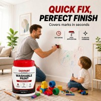Vopsea lavabila pentru reparatii rapide + pensula aplicare, 500 ml - pentru interior Vopsea lavabila pentru reparatii rapide + pensula aplicare, 500 ml - pentru interior