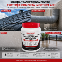 Pachet 2 x Solutie etansare 500 ml, pasta impermeabila PROFESIONALA transparenta