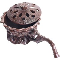 Suport de Tamaiat din Aliaj de Zinc, Model Lotus, Ignifug, 9.7 x 4.8 x 4.7 cm, Cupru