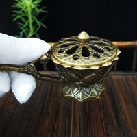 Suport de Tamaiat din Aliaj de Zinc, Model Lotus, Ignifug, 9.7 x 4.8 x 4.7 cm, Cupru