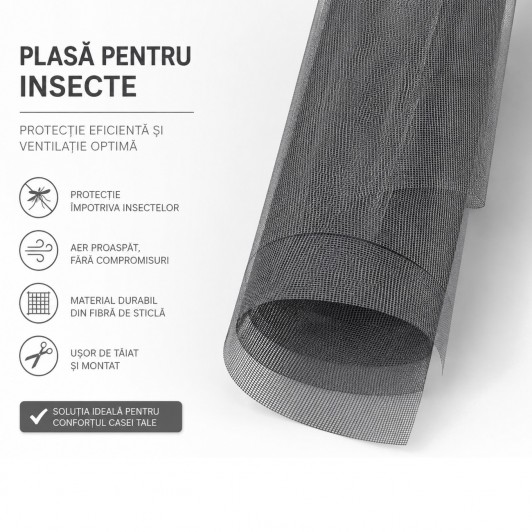 Plasa anti insecte 1.2 m x 4 m