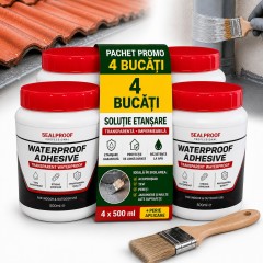 Pachet 4 x Solutie etansare 500 ml, ideale in sigilarea acoperisurilor, tevilor, peretilor etc Pachet 4 x Solutie etansare 500 ml, ideale in sigilarea acoperisurilor, tevilor, peretilor etc