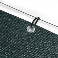 Plasa groasa de umbrire 95%, 2 m x 10 m lungime, cu inele, 160 gr/mp, pentru garduri, balcoane etc