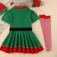 Costum Spiridus pentru Fete, 1-3 Ani, Verde