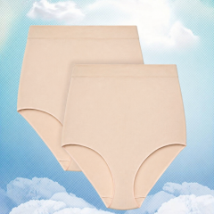 Set 2 Chiloti cu talie inalta Gama Mare: bej, modelatori, elastici XL- XXXL (gama mare)