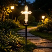 1 + 1 Gratis Lampa solara Cruce, lumina led LED multicolor, pentru cimitir, 48.5 cm fiecare 1 + 1 Gratis Lampa solara Cruce, lumina led LED multicolor, pentru cimitir, 48.5 cm fiecare