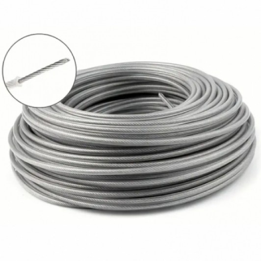 Cablu otel zincat plastifiat 3.5 MM x 15 M Cablu otel zincat plastifiat 3.5 MM x 15 M