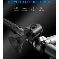 Claxon electric pentru bicicleta rezistent la apa, 120 db, negru Claxon electric pentru bicicleta rezistent la apa, 120 db, negru