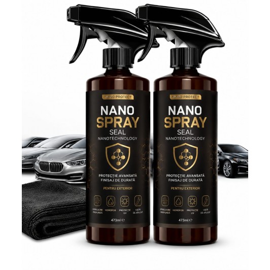 Set 2 x Spray Nano pentru masina cu acoperire rapida, 400 ml fiecare