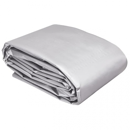 Prelata impermeabila 3 m x 5 m cu inele densitate 175 g m2 calitate premium Gri