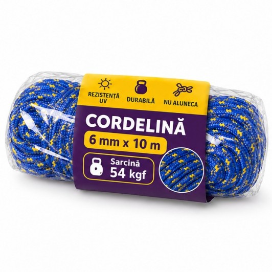Sfoara (cordelina) / cordon elastic de prindere, dimensiuni: 6 mm X 10 m