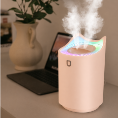 Umidificator de aer cu capacitate mare, cu 2 duze, 4 moduri de pulverizare, 3L, culoarea alb, 24 ore Umidificator de aer cu capacitate mare, cu 2 duze, 4 moduri de pulverizare, 3L, culoarea alb, 24 ore
