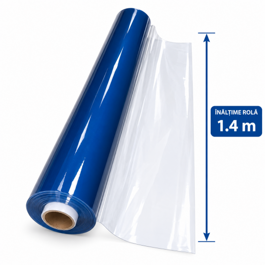 Folie cristal 1.4 m x 5 m x 0.4 mm transparenta inchidere terase foisoare ultra rezistenta Folie cristal 1.4 m x 5 m x 0.4 mm transparenta inchidere terase foisoare ultra rezistenta