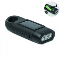 Lanterna cu 3 LED-uri alimentata de panou solar si manivela dinam. Baterie 500mAh