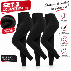 Set 3 x Colanti vatuiti 1200 DEN, negrii - Ideali pentru orice tinuta! Set 3 x Colanti vatuiti 1200 DEN, negrii - Ideali pentru orice tinuta!
