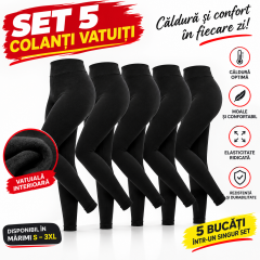 Set 5 x Colanti vatuiti 1200 DEN, negrii, marime universala - Ideali pentru orice tinuta! Set 5 x Colanti vatuiti 1200 DEN, negrii, marime universala - Ideali pentru orice tinuta!