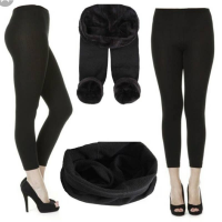 Set 5 x Colanti vatuiti 1200 DEN, negrii, marime universala - Ideali pentru orice tinuta!