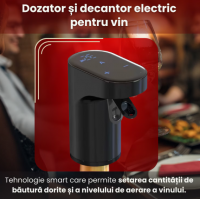 Dozator si aerator inteligent de vin si alte bauturi Redsack, Premium, Negru