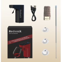 Dozator si aerator inteligent de vin si alte bauturi Redsack, Premium, Negru