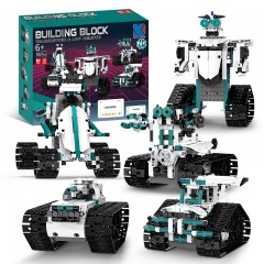 Set educativ 5-in-1 Robot STEM cu Programare prin Aplicație – Jucărie Inteligentă DIY Electrică