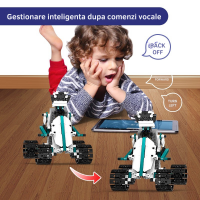 Set educativ 5-in-1 Robot STEM cu Programare prin Aplicație – Jucărie Inteligentă DIY Electrică