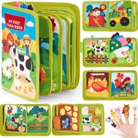 Busy Board Montessori Fermă – Jucărie senzorială educativă 20-in-1 pentru copii 1-4 ani
