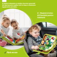 Busy Board Montessori Fermă – Jucărie senzorială educativă 20-in-1 pentru copii 1-4 ani