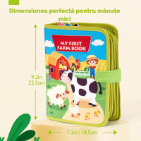 Busy Board Montessori Fermă – Jucărie senzorială educativă 20-in-1 pentru copii 1-4 ani