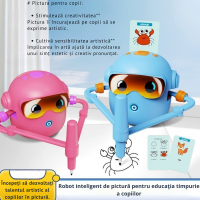 Robot de Desen Interactiv pentru Copii JQR-02 – Jucărie Educativă și Creativă, 3-8 ani