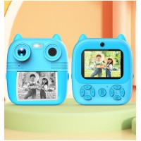 Aparat foto instant pentru copii-imprimare instantanee + funcții foto/video, ideal pentru cadou, roz