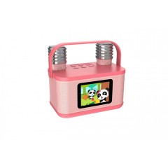 Microfon Karaoke Portabil cu Boxă Bluetooth, Lumini LED, 2000mAh, copii