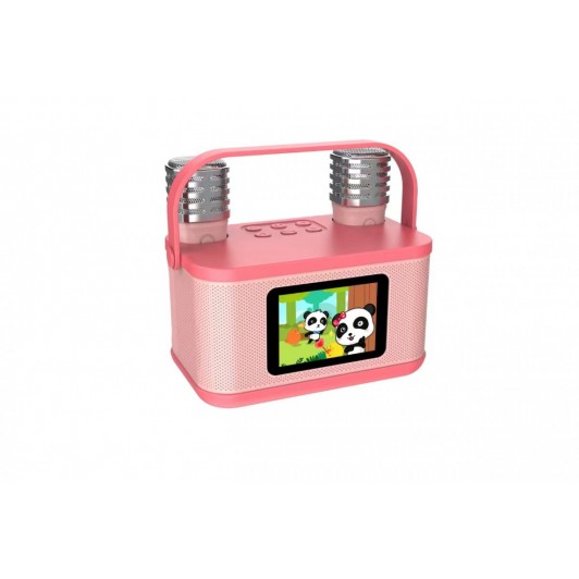 Microfon Karaoke Portabil cu Boxă Bluetooth, Lumini LED, 2000mAh, copii