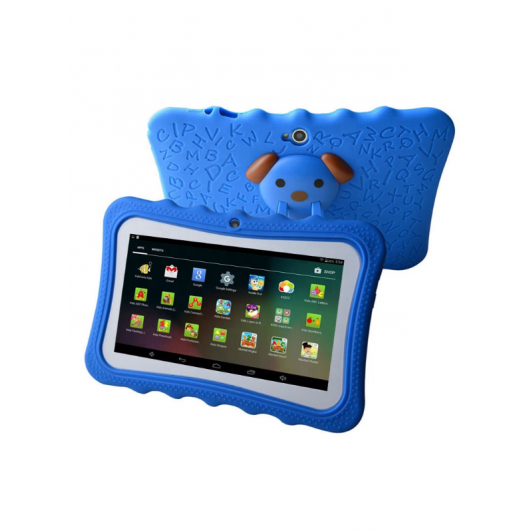 Tabletă copii 7″ Android 13, 32GB, 4G + WiFi, ecran tactil, jocuri educative, albastra