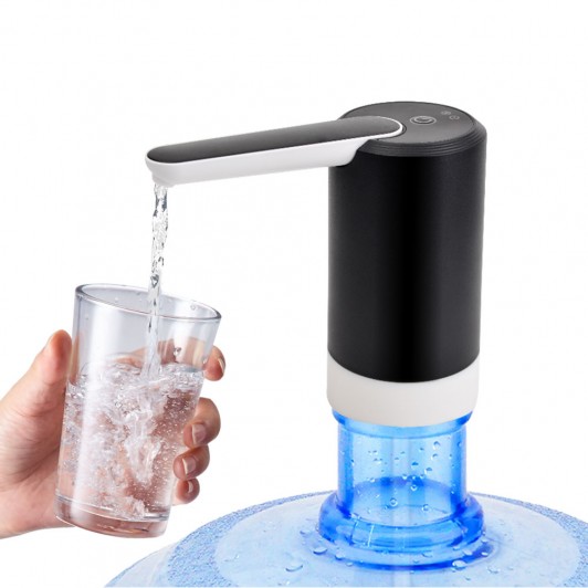 Dispenser electric portabil pentru apă,reîncărcabil USB cu adaptor pentru bidoanele romanesti de apa
