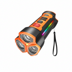 Dispozitiv ultrasonic 3-în-1 pentru dresare și protecție împotriva câinilor, cu lanternă LED Dispozitiv ultrasonic 3-în-1 pentru dresare și protecție împotriva câinilor, cu lanternă LED