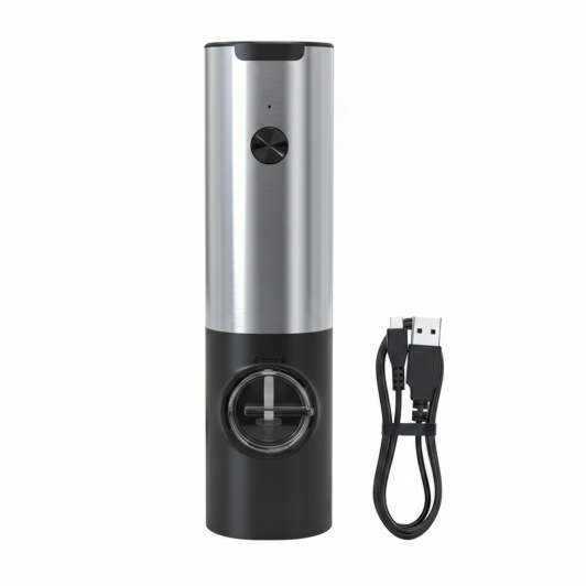 Râșniță electrică sare / piper,USB, automată, reglaj fin, mecanism ceramic, pentru bucătărie modernă