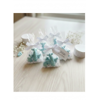 Mărturie Botez Parfumată din Ceară de Soia – Avion cu Norișori-cartonas personalizabil