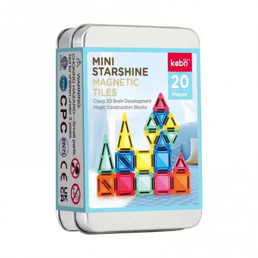 Set Magnetic 3D Copii – 20 Piese, Joc Educativ STEM, Ideal pentru Călătorii, Restaurant (+3 Ani)