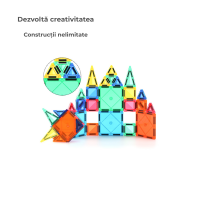 Set Magnetic 3D Copii – 20 Piese, Joc Educativ STEM, Ideal pentru Călătorii, Restaurant (+3 Ani)