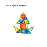 Set Magnetic 3D Copii – 20 Piese, Joc Educativ STEM, Ideal pentru Călătorii, Restaurant (+3 Ani)