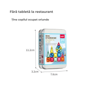 Set Magnetic 3D Copii – 20 Piese, Joc Educativ STEM, Ideal pentru Călătorii, Restaurant (+3 Ani)