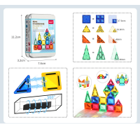 Set Magnetic 3D Copii – 20 Piese, Joc Educativ STEM, Ideal pentru Călătorii, Restaurant (+3 Ani)