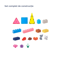 Blocuri Magnetice Copii 206 Piese | Joc Educativ STEM |  Jucărie Educativă pentru Copii 3+