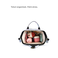 Rucsac pentru Mămici Multifuncțional cu Compartiment pentru Biberoane – Geantă Scutece Impermeabilă