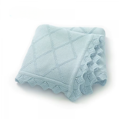 Păturică bebe 100% bumbac moale 70x90 cm – alb, bleu, roz | Confort pentru nou-născuți